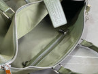 Men's Louis Vuitton duffel bag interior zip pocket with hanging leather tag