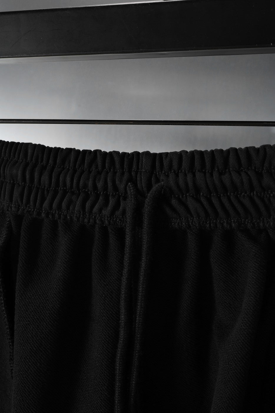Balenciaga pants black elastic waistband with gathered seam detail