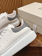 Alexander McQueen white leather sneaker with gray side panel
