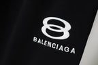 Balenciaga logo print on black fabric