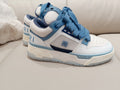 Amiri low-top sneakers, white with blue accents and blue lace-up