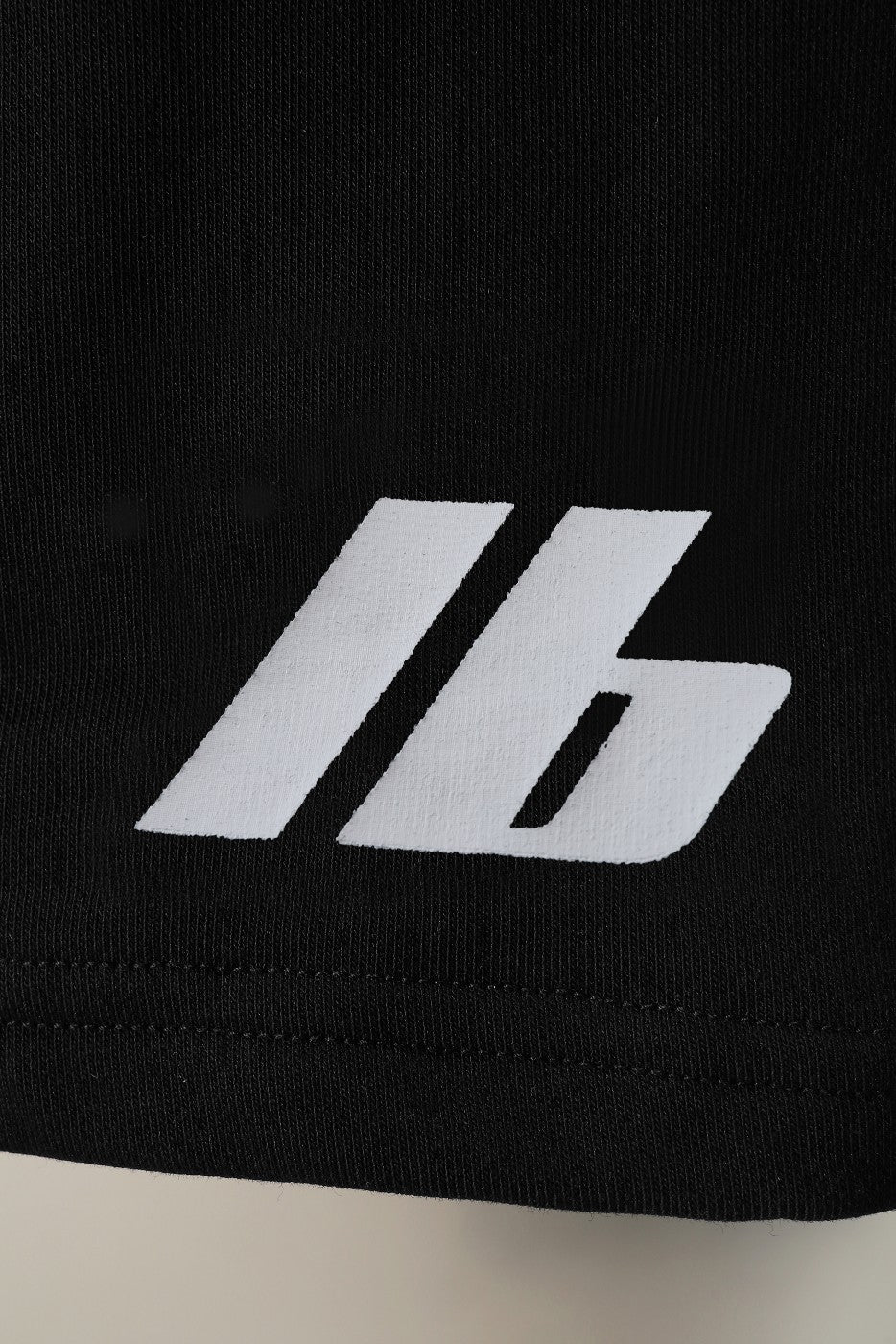 Balenciaga pants logo patch on black fabric