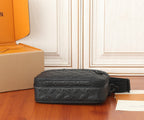Louis Vuitton monogram crossbody bag with top tab and front zip pocket