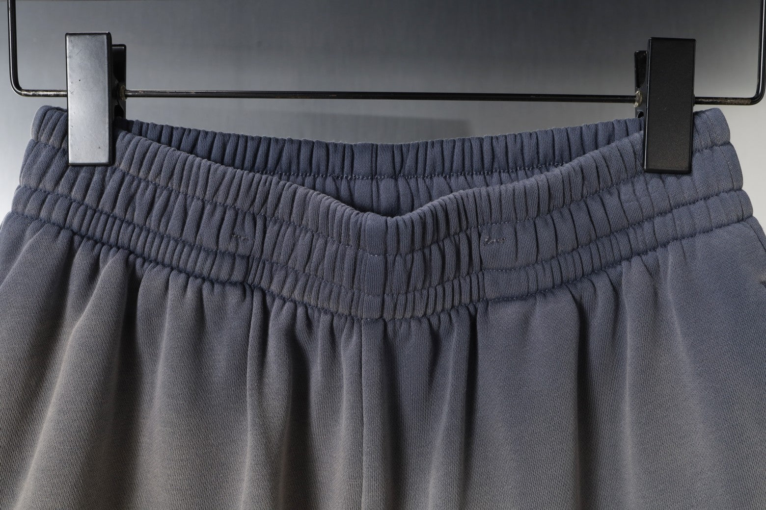 Balenciaga shorts waistband with elastic gathers and drawstring