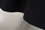 Black Balenciaga shorts hem with visible stitching and smooth cuff edge