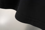 Balenciaga black shorts with ribbed knit hem and visible seam