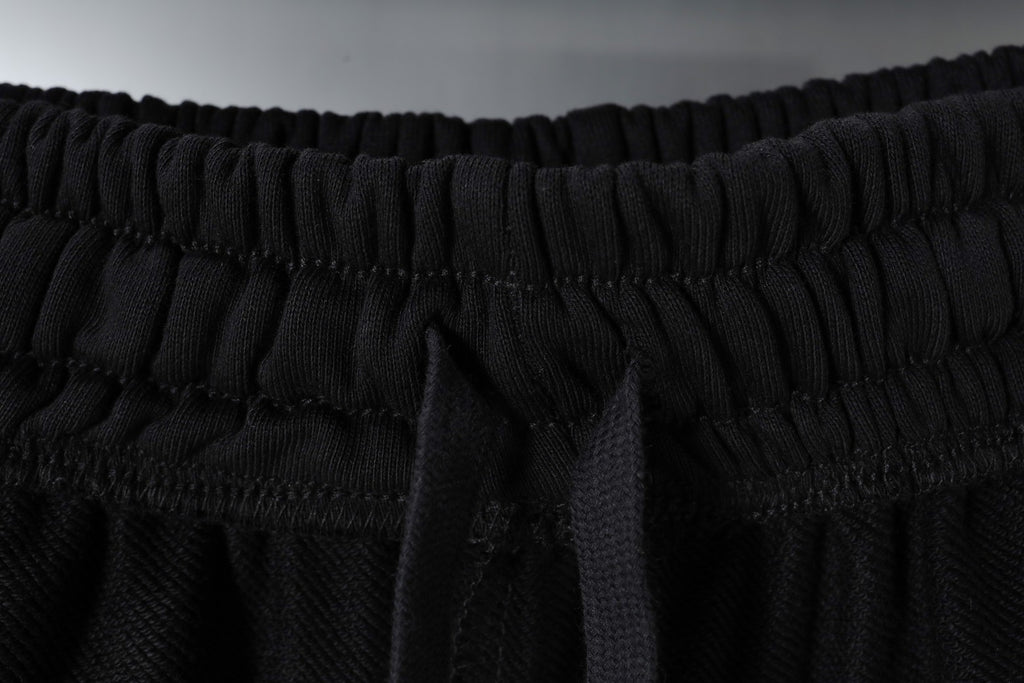 Balenciaga black shorts with elastic waistband and gathered fabric