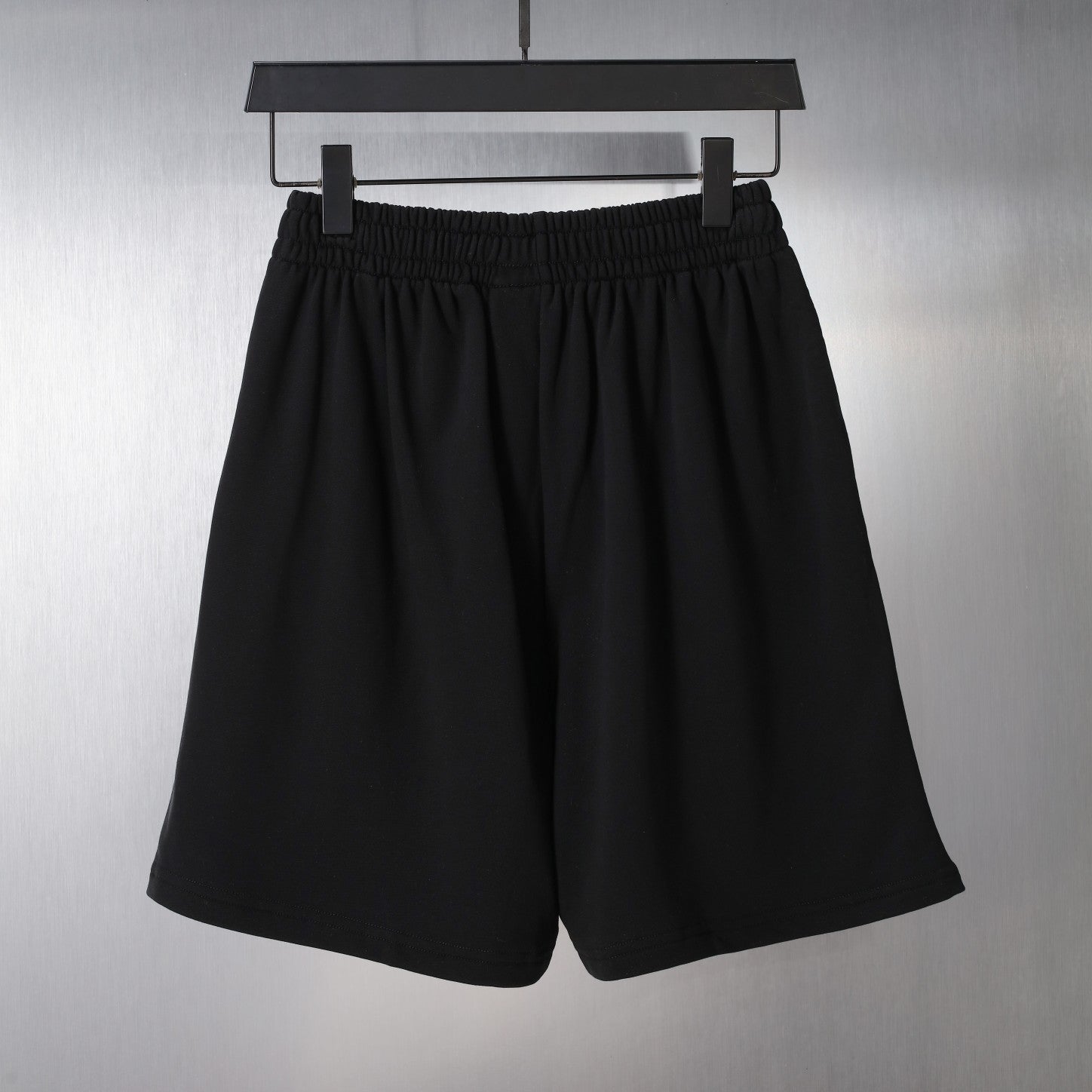 Balenciaga black shorts with elastic waistband, relaxed drape