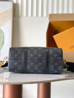 Louis Vuitton monogram rectangular bag with top zipper and dual side handles