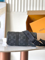 Louis Vuitton monogram shoulder bag with short handle and crossbody strap
