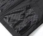 Gucci black jacket lining with GG monogram pattern and stitched seams