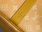 Louis Vuitton Paris-engraved leather tab on monogram bag