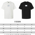 Balenciaga short-sleeve T-shirts in white and black, each with ID card graphic