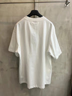 Balenciaga white short-sleeve T-shirt with crew neck, plain back view