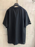 Balenciaga black T-shirt with a crew neck and short sleeves, rear view