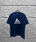 Balenciaga short-sleeve T-shirt, navy blue, front logo graphic
