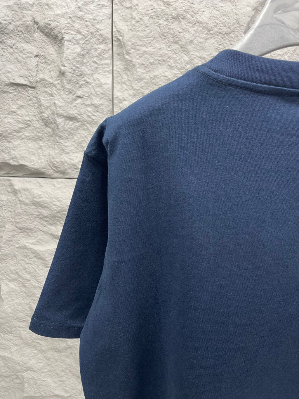 Balenciaga T-shirt, navy blue, back shoulder and sleeves view