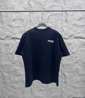 Balenciaga crewneck T-shirt in dark navy with small chest logo
