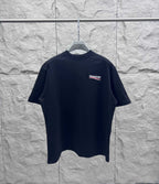 Balenciaga crewneck T-shirt in dark navy with small chest logo