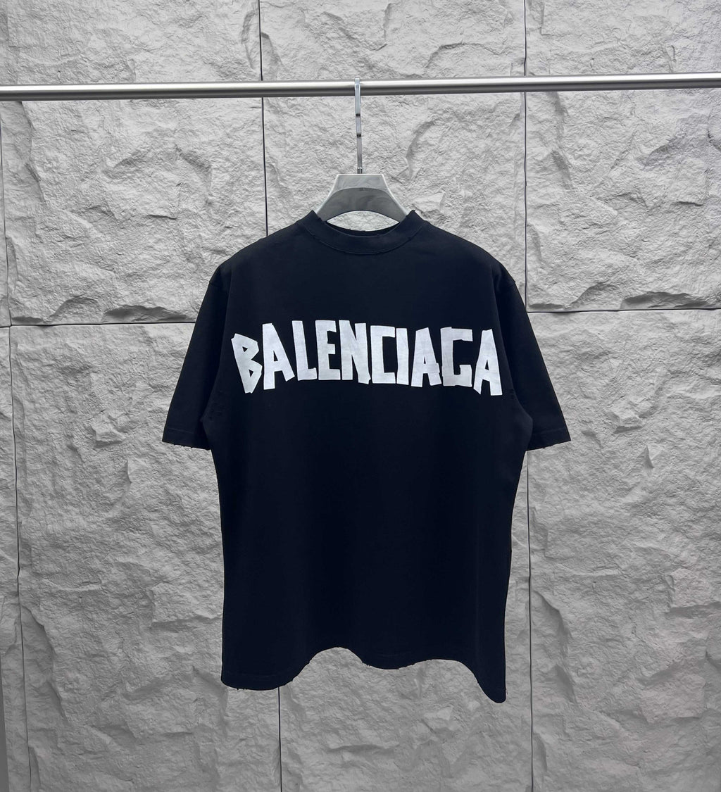 Black Balenciaga T-shirt, short sleeves, large front BALENCIAGA graphic