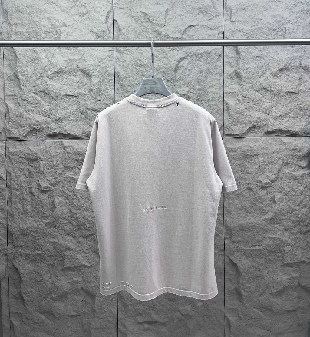 Balenciaga white T-shirt with small back logo graphic