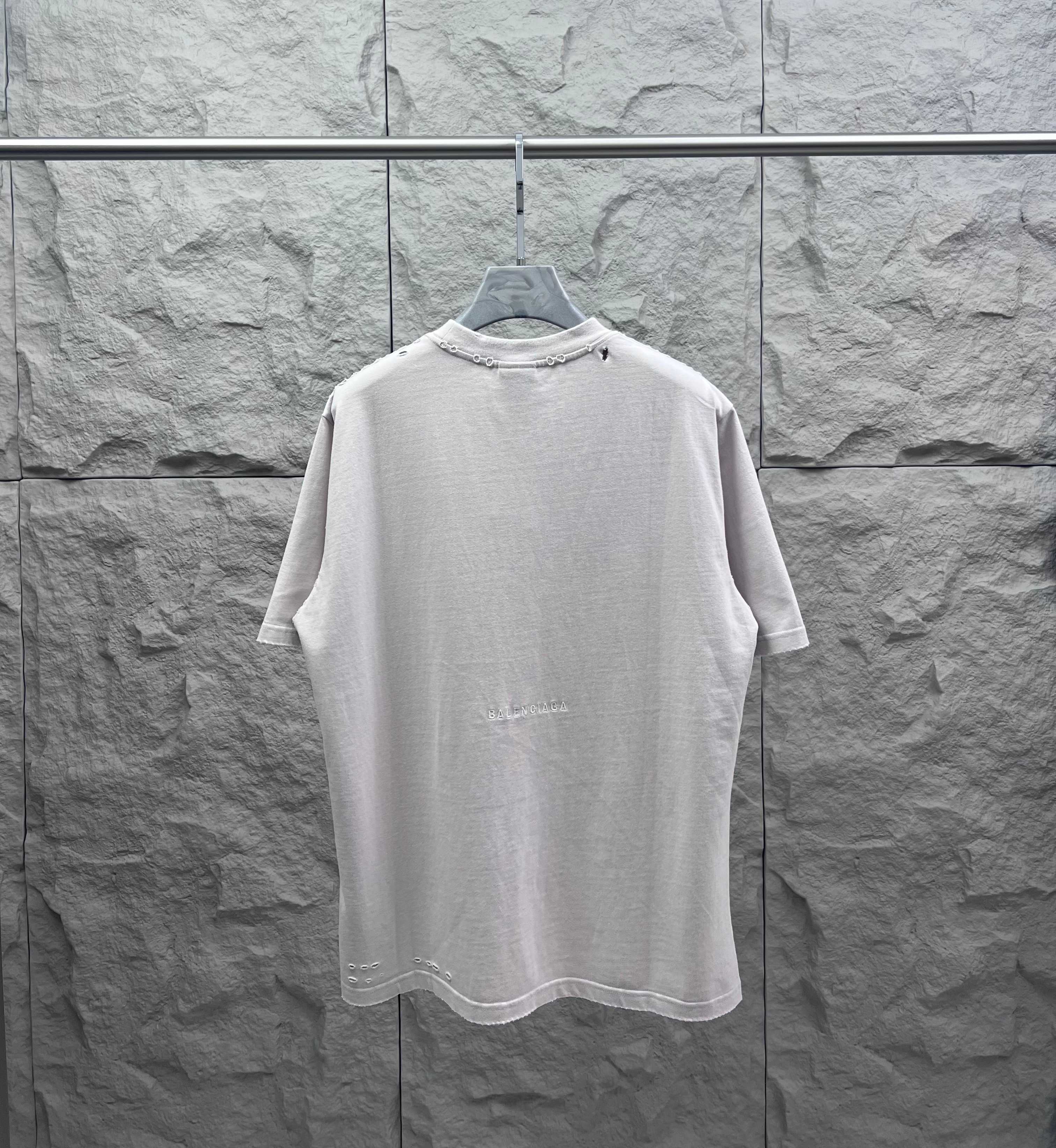 Balenciaga white T-shirt with small back logo graphic