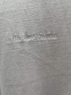 Balenciaga T-shirt fabric close-up with BALENCIAGA text