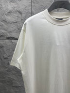Balenciaga short-sleeve T-shirt in off-white with crew neck and no visible logo