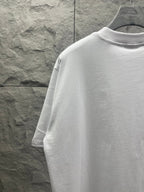 White Balenciaga short-sleeve T-shirt back view, relaxed fit