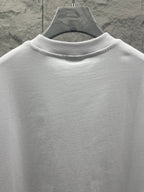 White Balenciaga short-sleeve T-shirt with crew neck, plain back