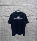 Black Balenciaga Activewear T-shirt with front logo print, crew neck, short sleeves