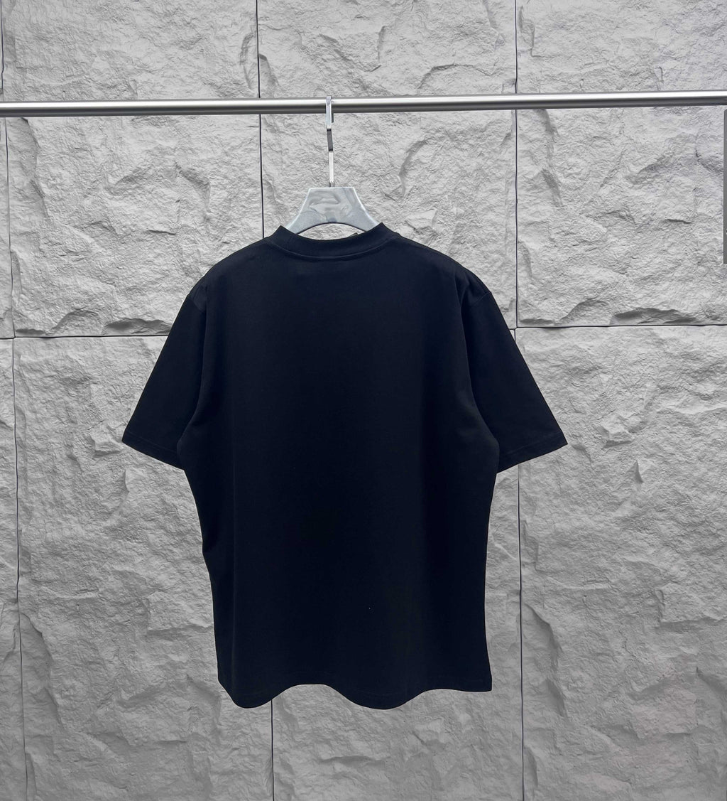 Black Balenciaga Activewear T-shirt, crew neck and short sleeves from the back view