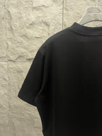Black Balenciaga Activewear T-shirt back view with short sleeves and crew neck