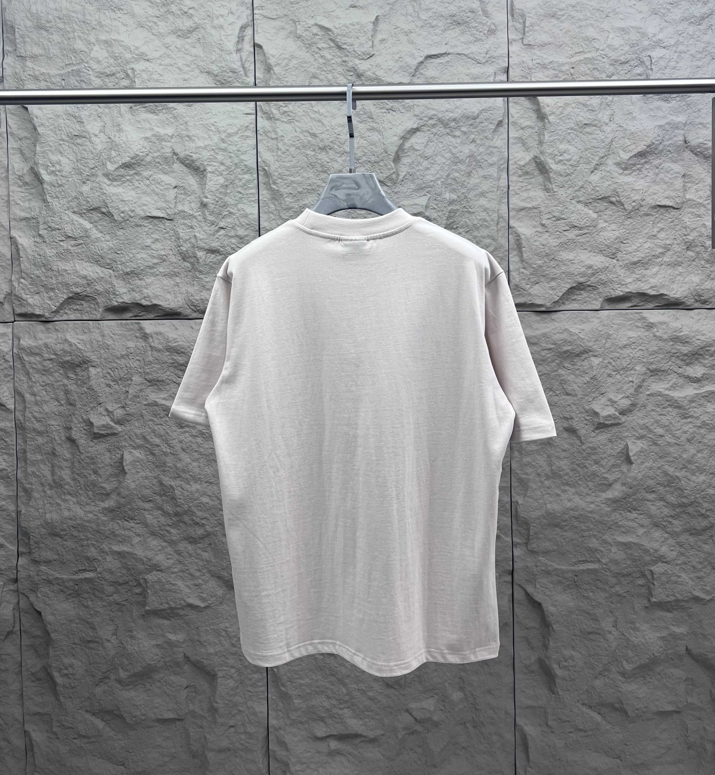 Balenciaga short-sleeve T-shirt, white, back view with relaxed fit.
