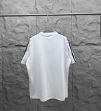 Balenciaga white short-sleeve T-shirt back view, plain crew neck