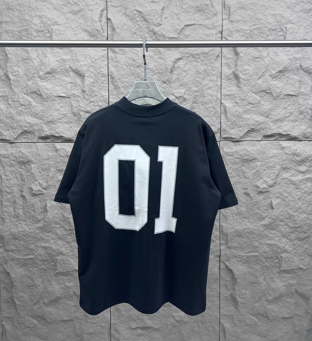 Balenciaga T-shirt in dark navy with large white “01” back graphic