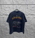 Balenciaga graphic crewneck T-shirt with colorful front landscape print