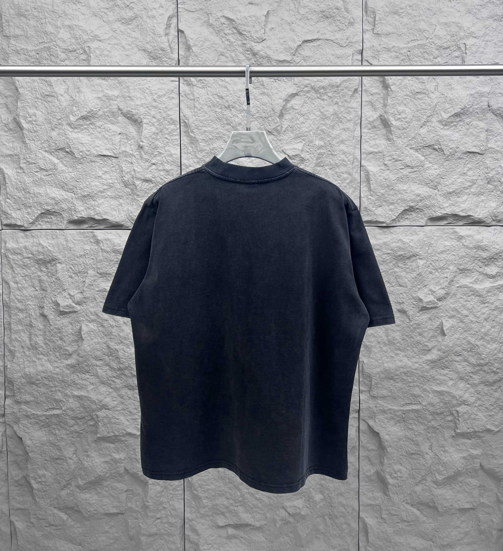 Balenciaga crewneck T-shirt with plain dark back view