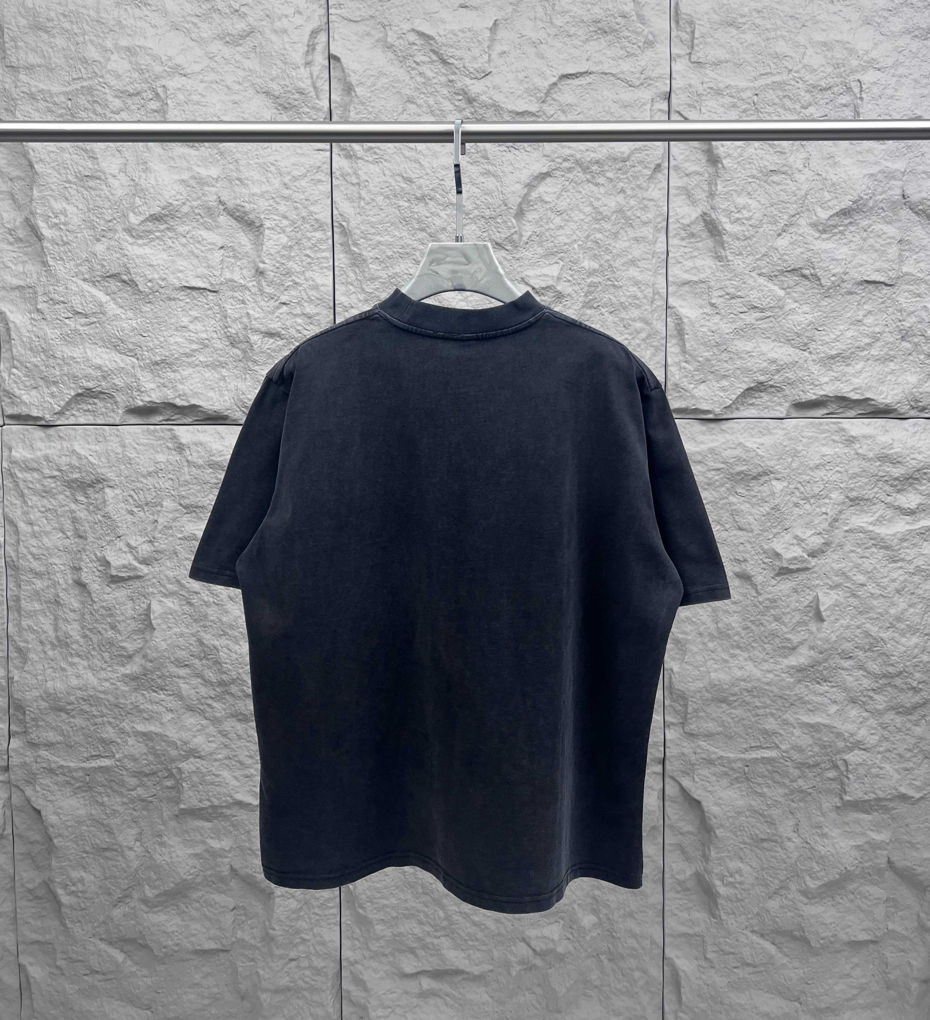 Balenciaga crewneck T-shirt with plain dark back view