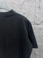 Balenciaga dark crewneck T-shirt with plain back and relaxed shoulders
