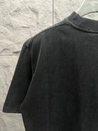 Balenciaga dark crewneck T-shirt plain back with subtle fabric texture