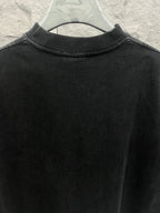 Balenciaga dark crewneck T-shirt collar and smooth plain front