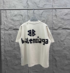 Balenciaga short-sleeve T-shirt in off-white with back logo graphic
