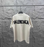 Balenciaga short-sleeve T-shirt in off-white with large front logo graphic