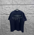 Balenciaga navy short-sleeve T-shirt with front logo graphic