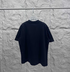 Black Balenciaga T-shirt back view with crew neck