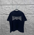 Black Balenciaga T-shirt with large front logo print and crew neck