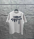 White Balenciaga short-sleeve T-shirt with front logo print