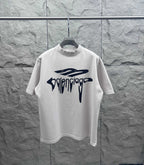 White Balenciaga short-sleeve T-shirt with front logo print