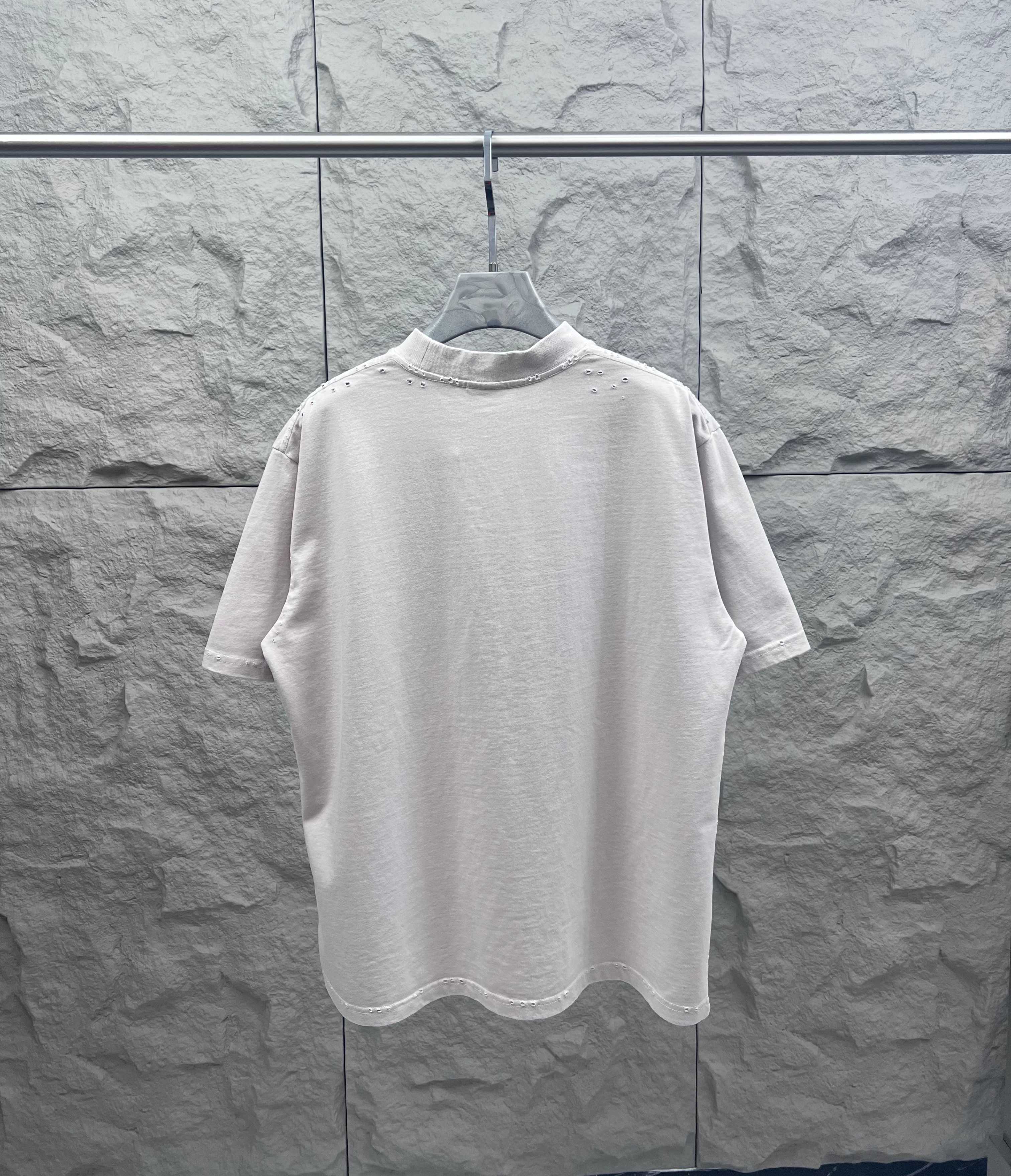 White Balenciaga short-sleeve T-shirt, back view